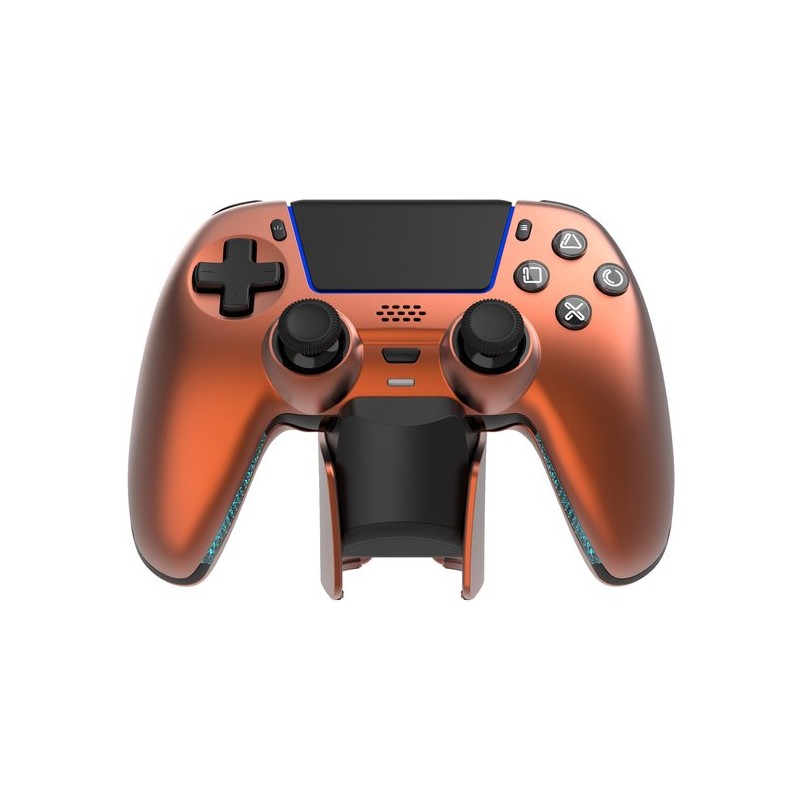 227755 Deltaco Gaming PS5 Wireless Pro Controller with Charge Station - No Stickdrift - Orange Copper (PS5, PC,Android, iOS)