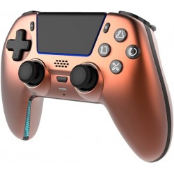 227755 Deltaco Gaming PS5 Wireless Pro Controller with Charge Station - No Stickdrift - Orange Copper (PS5, PC,Android, iOS)