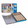 Boîte en métal Tintin avec 12 crayons de couleur - Le Lotus bleu