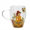 DISNEY PRINCESSES - Belle - Verre avec Fleurs Sechées 300ml