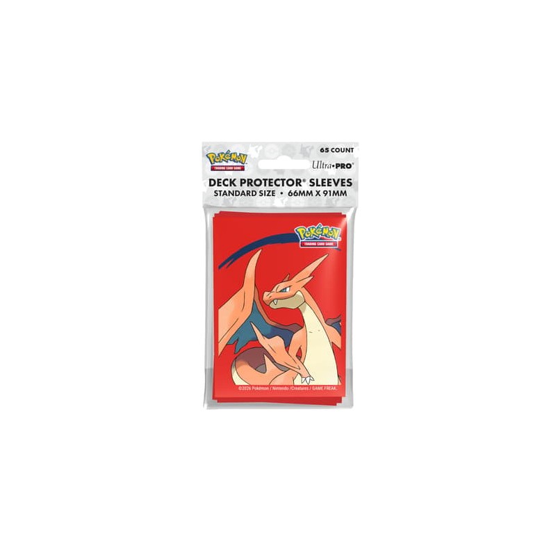Ultra Pro - Pokémon JCC - Pochettes de protection de deck Méga-Dracaufeu Y 65 pcs (66 x 91 mm)