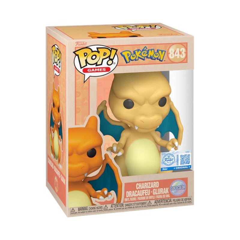 POKEMON - POP Games N° 843 - Dracaufeu (Soft Color)