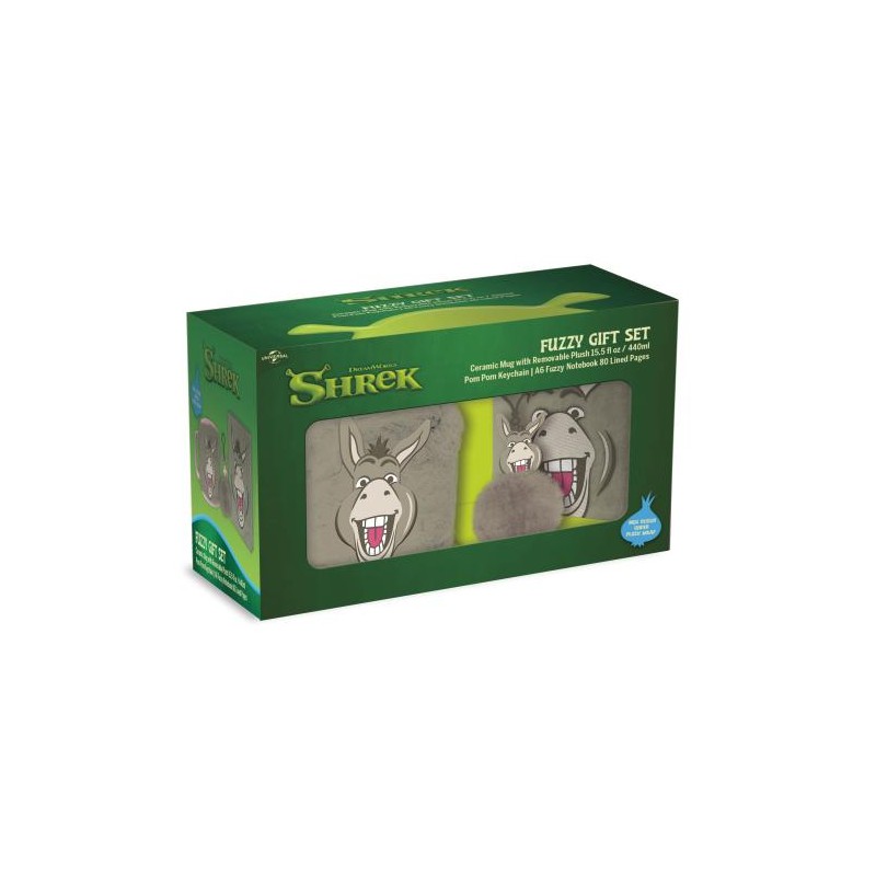 SHREK - L'Ane - Gift Set Fuzzy - Notebook + Mug 440ml + Porte-clé