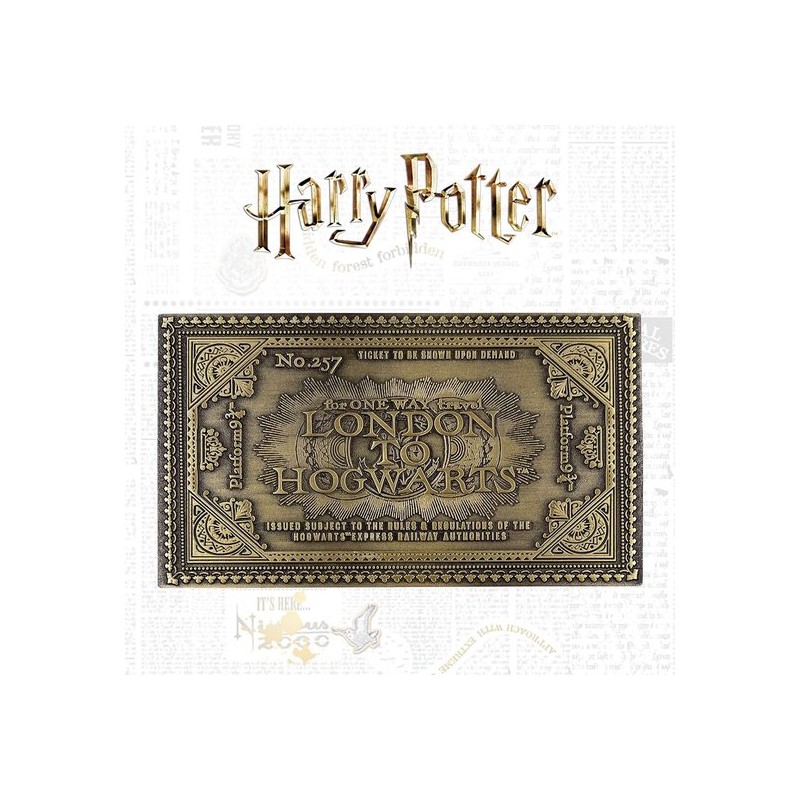Harry Potter Replica Billet de Train Poudlard Édition Limited