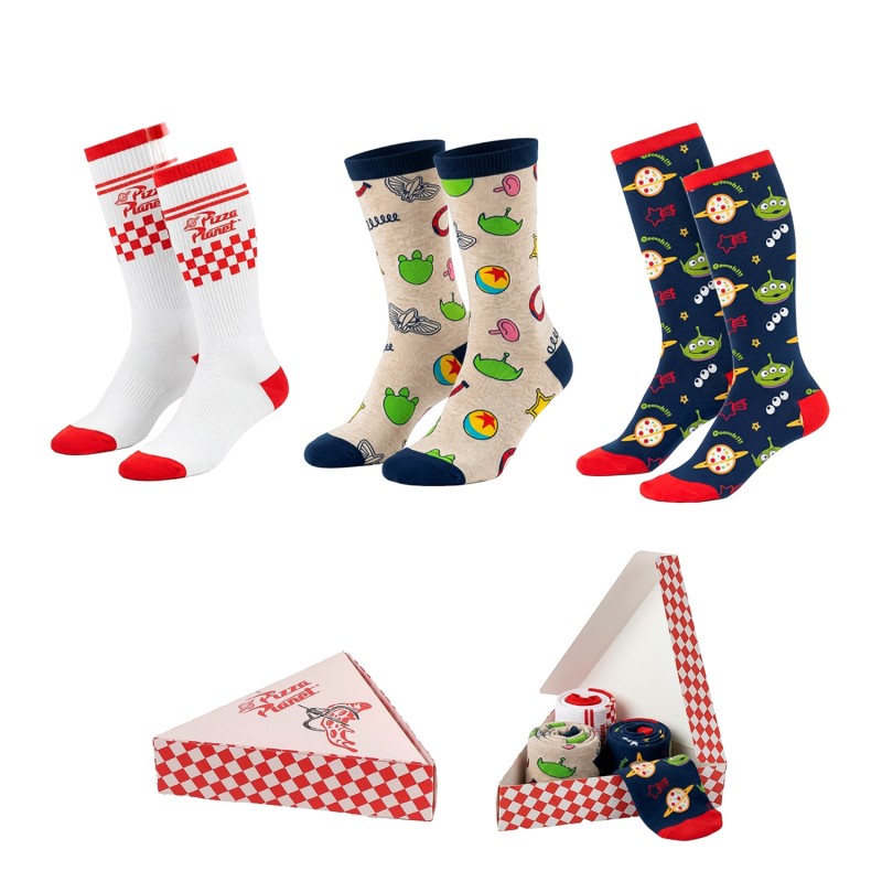 PIXAR - Toy Story - Pack de 3 Paires de Chaussettes (Taille 38-45)