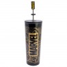 Marvel - Gobelet Isotherme en Acier Inoxydable avec Paille et couvercle 3D "Golden Treasure" 770ml