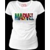 Marvel - Marvel Logo Characters White Women T-Shirt L