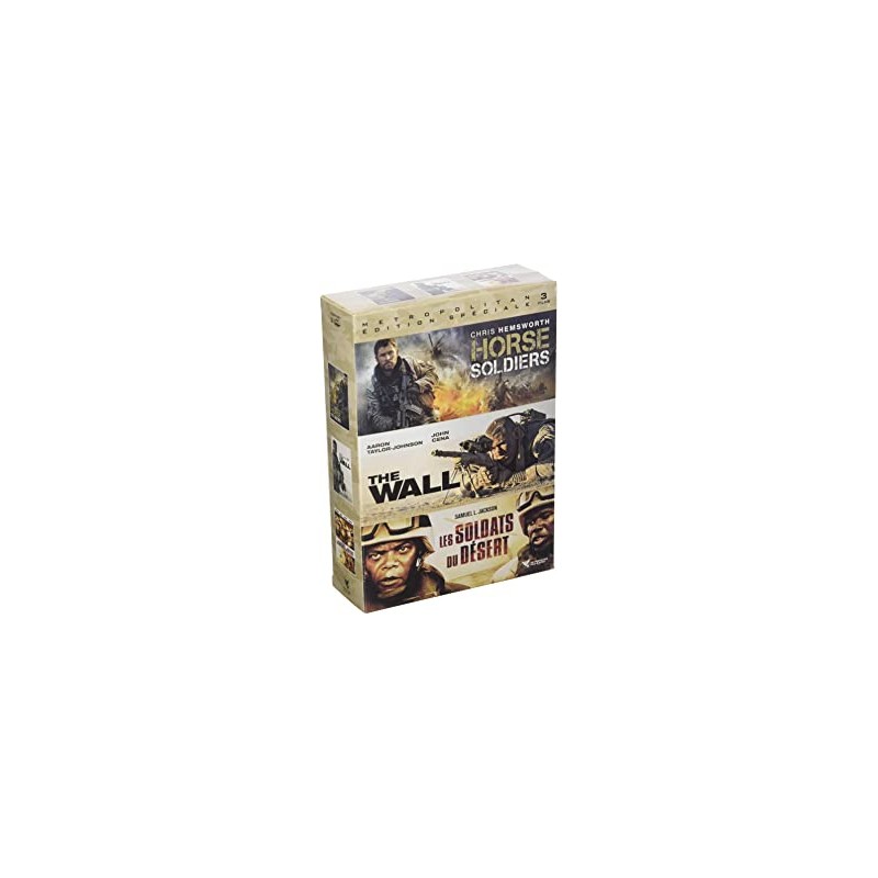 Coffret Guerres du 21ème siècle 3 Films : Horse Soldiers The Wall Les Soldats du désert  DVD